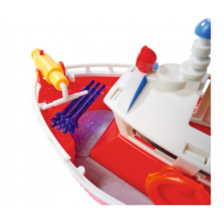 Simba Feuerwehrmann Sam Titan Schiff – Schwimmendes Feuerwehrboot mit Wasserkanonen & Sam Figur