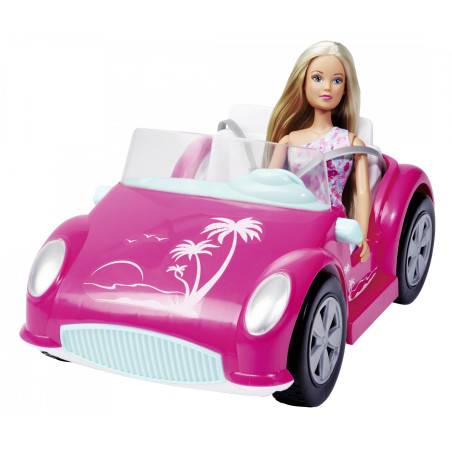 Simba Steffi LOVE Beach Car Cabrio mit Puppe & Sommeroutfit | Für Kinder ab 3 Jahren