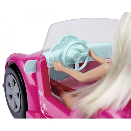 Simba Steffi LOVE Beach Car Cabrio mit Puppe & Sommeroutfit | Für Kinder ab 3 Jahren