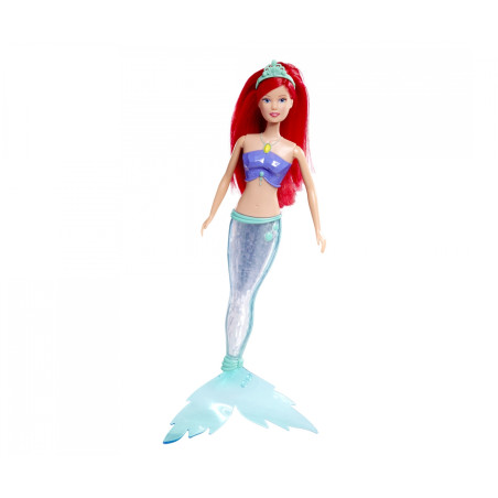 Steffi Lovie Sparkle Mermaid Puppe mit Regenbogen-Lichtfunktion – 39 cm