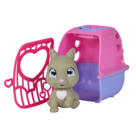 Simba Pamper Petz Mini Tierchen mit Transportbox – Überraschung Hund, Katze oder Hase Kinder
