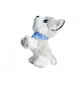 ChiChi LOVE Happy Husky sprachgesteuert – Interaktiver Plüschhund mit 12 Befehlen für Kinder ab 3 Jahren