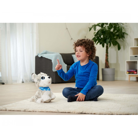 ChiChi LOVE Happy Husky sprachgesteuert – Interaktiver Plüschhund mit 12 Befehlen für Kinder ab 3 Jahren