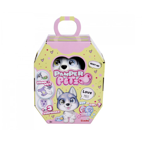 Pamper Petz Husky Welpe zum Adopteren – Interaktiv mit Windel-Farbwechsel & Überraschungen