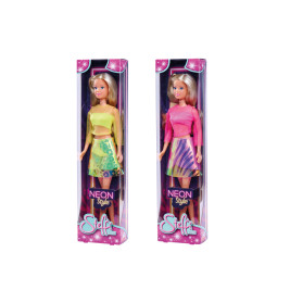 Simba Steffi LOVE Neon Style Ankleidepuppe | Trendy Neon Outfits für Modefans ab 3 Jahren