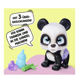 Pamper Petz Panda Baby Figur – Trink- & Nässfunktion, Magische Pfote – Simba Toys