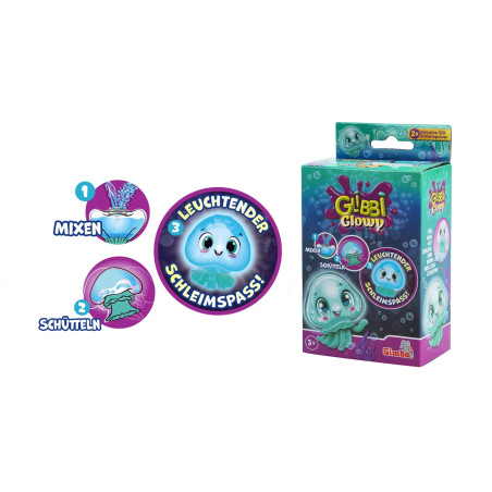 Simba Glibbi Glowy Qualle – Magischer Leuchtschleim für Badespaß & Spiel