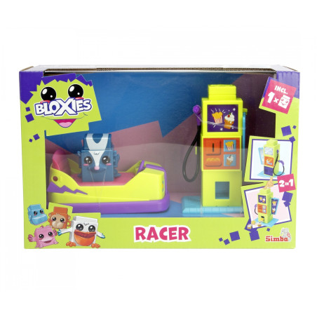 Bloxies Fahrzeug Spielset – Press & Go KFZ, 2-in-1 Ladestation, inkl. Figur ab 3 Jahren