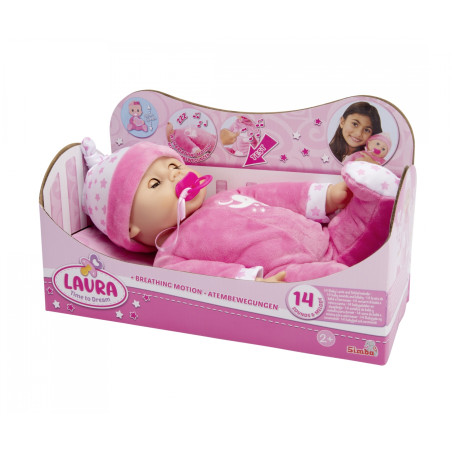 Zapf Creation Laura Schlummerzeit Puppe – Interaktive Babypuppe ab 18 Monate