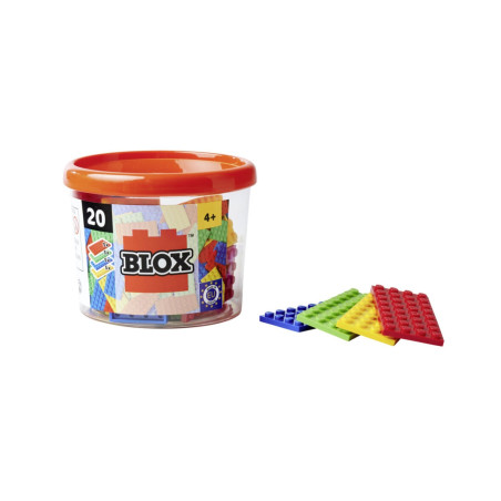 Simba Blox Bauplatten 20 Stück: 32 Noppen, Rot, Blau, Gelb, Grün (sortiert) | Simba 104114559