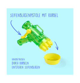 Bubble FunSeifenblasenpistole mit Kurbel