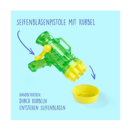 Bubble FunSeifenblasenpistole mit Kurbel
