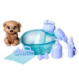 Simba Evi Love Dog Bath Puppenspielset – Evi Puppe, Hund & Badewanne, 12cm, 8 Teile