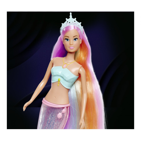 Steffi Love Magic Rainbow Mermaid – Funkelnde Meerjungfrauen-Puppe mit Licht