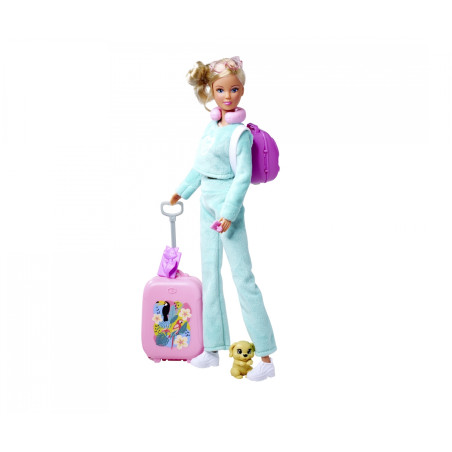 Steffi Love Travel Set – Puppe mit Koffer, Rucksack & Hund | Simba Toys