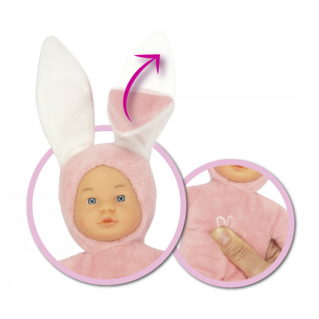 Simba Toys Laura Funny Bunny Baby-Puppe mit aufstellbaren Ohren – 24cm