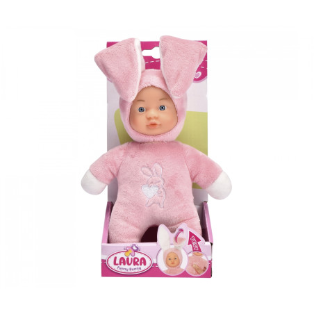 Simba Toys Laura Funny Bunny Baby-Puppe mit aufstellbaren Ohren – 24cm