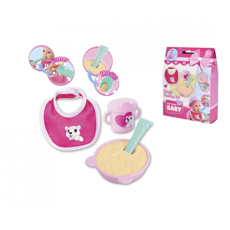 New Born Baby Magisches Fütterset – 4-teilig für Puppen (30-43cm), ab 2 Jahren