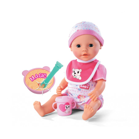 New Born Baby Magisches Fütterset – 4-teilig für Puppen (30-43cm), ab 2 Jahren
