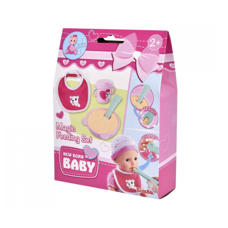 New Born Baby Magisches Fütterset – 4-teilig für Puppen (30-43cm), ab 2 Jahren