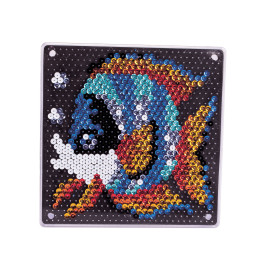 Simba Art&Fun Sequin Fisch | Pailletten Bastelset 18x18 cm mit 700 Pailletten | Für Kinder ab 5 Jahren
