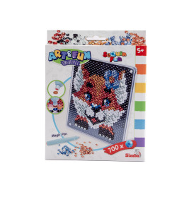 Simba Art&Fun Sequin Fuchs | Pailletten Bastelset 18x18 cm mit 700 Pailletten | Für Kinder ab 5 Jahren