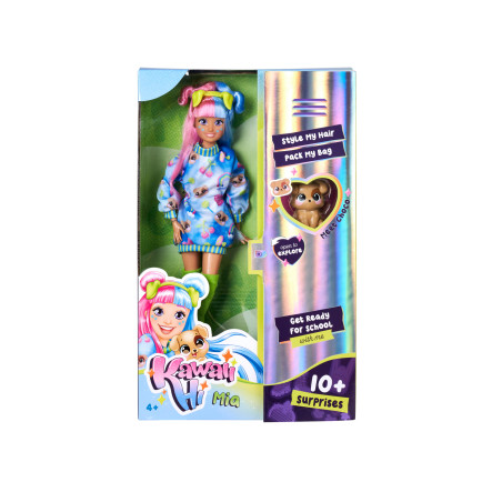 Kawaii Hi Mia Puppe mit Regenbogenhaaren & Tierzubehör – Simba Toys