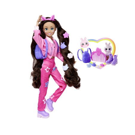 Kawaii Hi Lucy Puppe 15cm – Spielzeug mit Zubehör für Kinder ab 3 Jahren