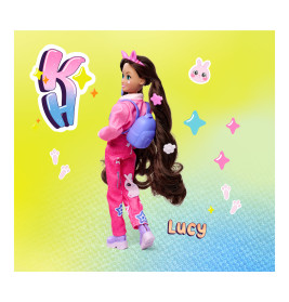 Kawaii Hi Lucy Puppe 15cm – Spielzeug mit Zubehör für Kinder ab 3 Jahren