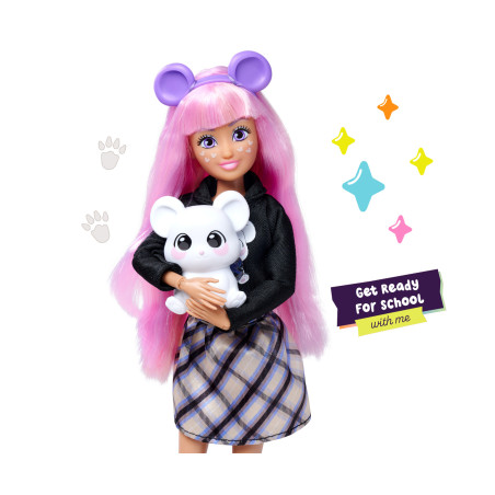 Kawaii Hi Puppe Cora – Sammelpuppe mit Tieren & Rucksack ab 3 Jahre
