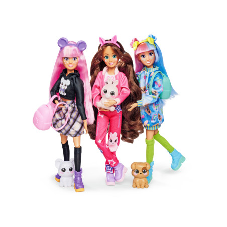 Kawaii Hi Puppe Cora – Sammelpuppe mit Tieren & Rucksack ab 3 Jahre