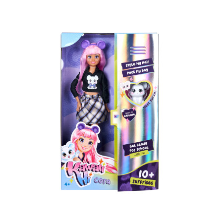 Kawaii Hi Puppe Cora – Sammelpuppe mit Tieren & Rucksack ab 3 Jahre