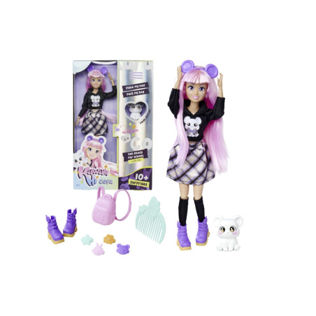 Kawaii Hi Puppe Cora – Sammelpuppe mit Tieren & Rucksack ab 3 Jahre