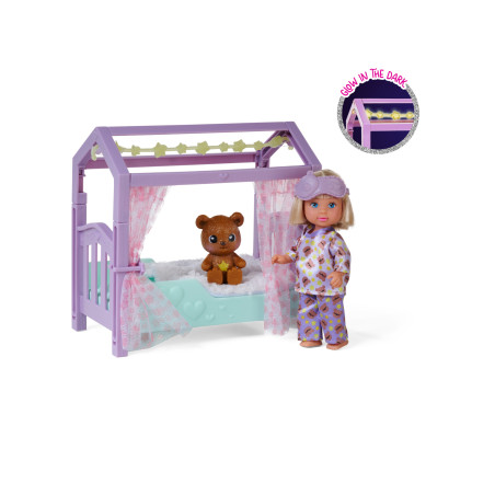 Evi Love Teddy Bed Set | Puppenbett mit Teddy | Simba Toys