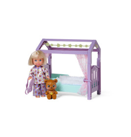 Evi Love Teddy Bed Set | Puppenbett mit Teddy | Simba Toys