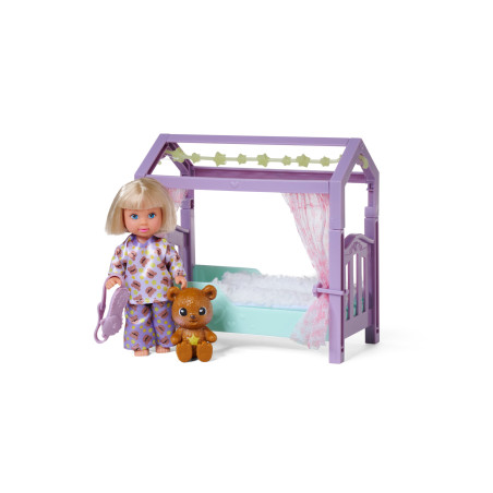 Evi Love Teddy Bed Set | Puppenbett mit Teddy | Simba Toys