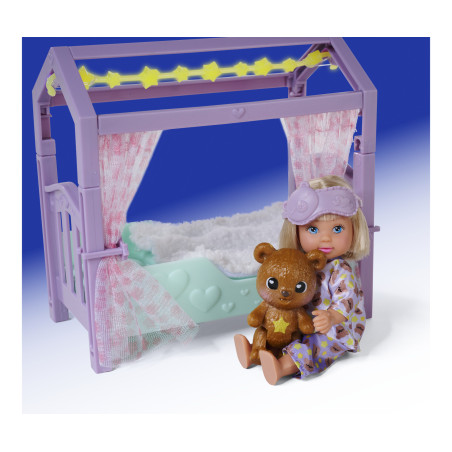 Evi Love Teddy Bed Set | Puppenbett mit Teddy | Simba Toys