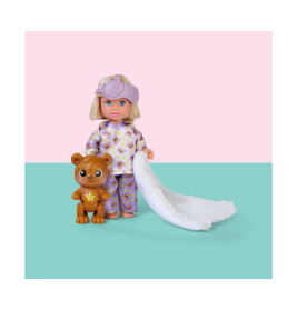 Evi Love Teddy Bed Set | Puppenbett mit Teddy | Simba Toys