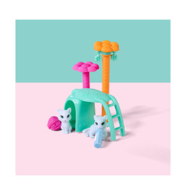 Simba Evi Love Cat Tree Set – Ankleidepuppe mit Katzenbaum & Zubehör – Ab 3 Jahren