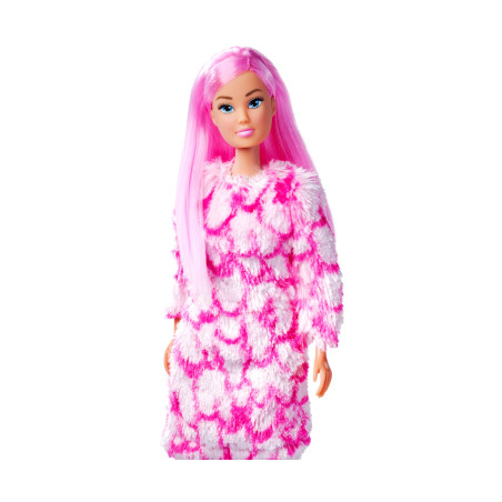 Steffi Love Fluffy Fashion Puppe – Lila oder Rosa Mantel I Simba Toys