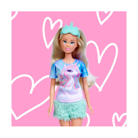 Simba Steffi Love Pyjama – 2 zauberhafte Sets für gemütliche Puppenabende sortiert