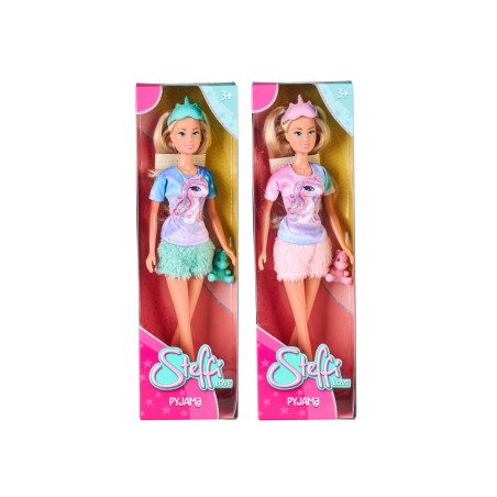 Simba Steffi Love Pyjama – 2 zauberhafte Sets für gemütliche Puppenabende sortiert