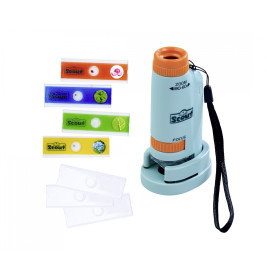 Simba Scout Taschenmikroskop: Kompakt, 40-60x Vergrößerung & LED. Ideal für kleine Forscher ab 8 Jahren.