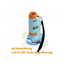 Simba Scout Taschenmikroskop: Kompakt, 40-60x Vergrößerung & LED. Ideal für kleine Forscher ab 8 Jahren.