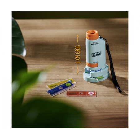 Simba Scout Taschenmikroskop: Kompakt, 40-60x Vergrößerung & LED. Ideal für kleine Forscher ab 8 Jahren.