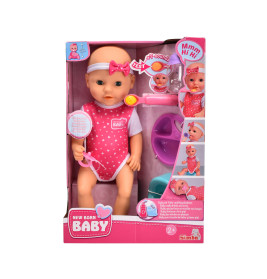 Simba NewBorn Baby Hungry Puppe mit Zubehör | Füttern & Kuscheln