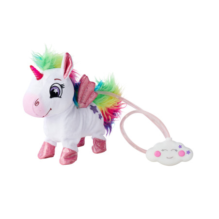 Simba Toys PetZoo Rainbow Unicorn Plüschtier – Kuscheltier mit Regenbogenmähne für Babys