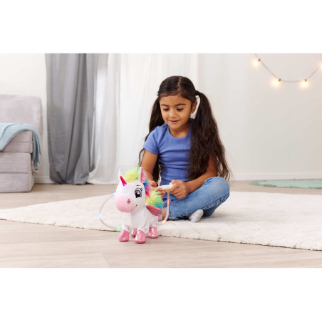 Simba Toys PetZoo Rainbow Unicorn Plüschtier – Kuscheltier mit Regenbogenmähne für Babys