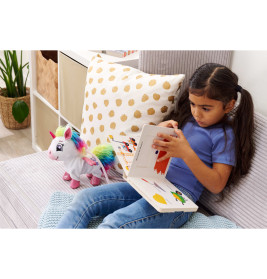 Simba Toys PetZoo Rainbow Unicorn Plüschtier – Kuscheltier mit Regenbogenmähne für Babys