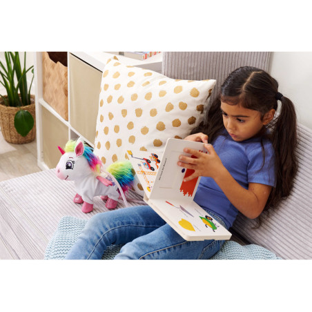 Simba Toys PetZoo Rainbow Unicorn Plüschtier – Kuscheltier mit Regenbogenmähne für Babys